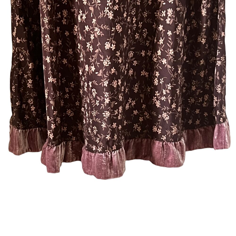 J. Jill Silk Blend Floral Babydoll Sleeveless Knee Length Dress Size 8 Petite - Picture 7 of 10